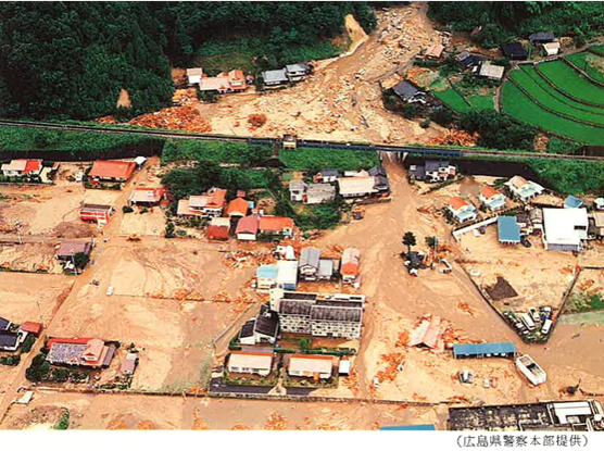 昭和63年7月加計豪雨の写真